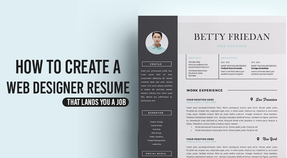 web designer resume