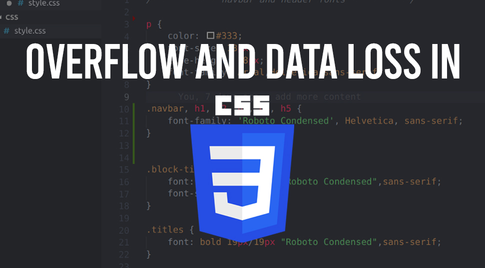 Overflow And Data Loss In CSS