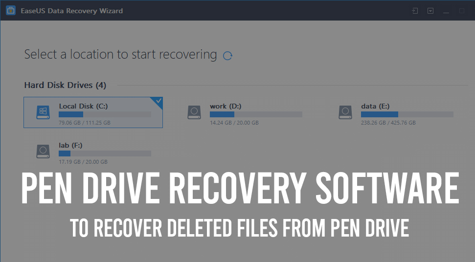 Recover Deleted Files from Pen Drive