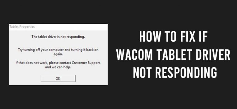 wacom tablet driver not running windows 7