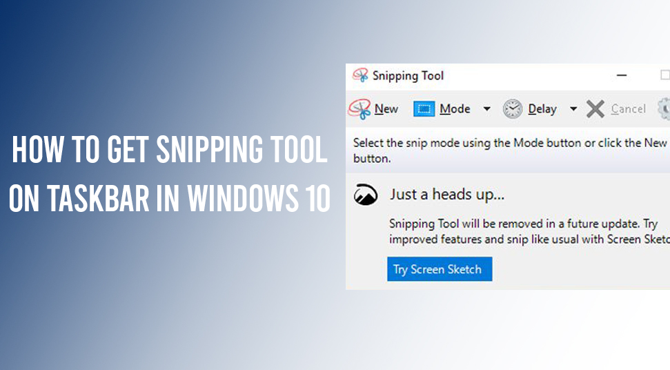 how to put snipping tool on taskbar