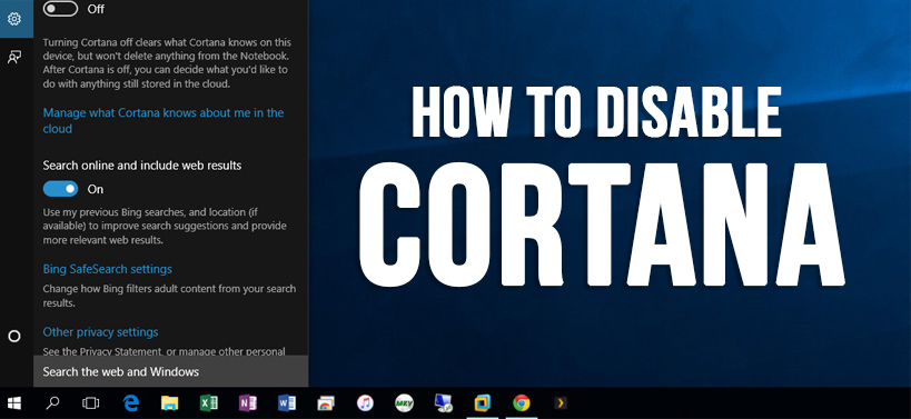 how to disable cortana