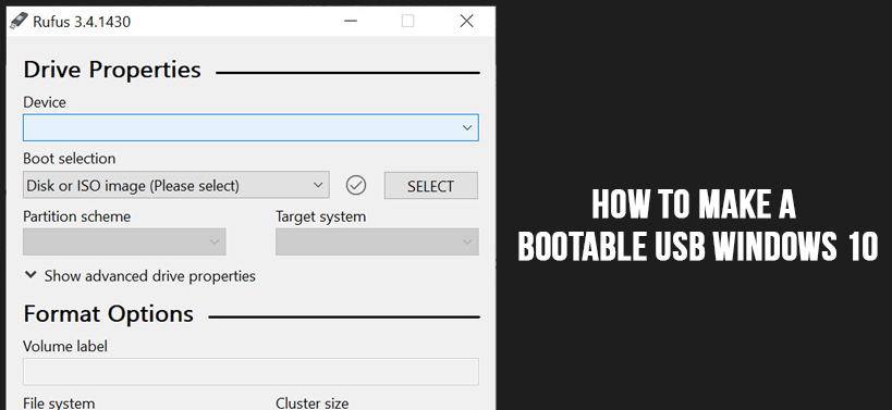 how to make a bootable usb windows 10
