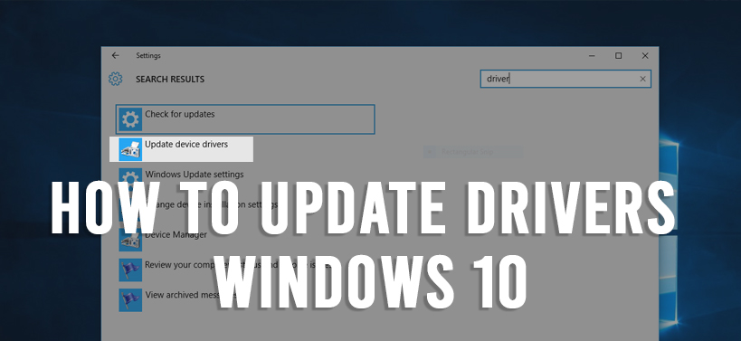 how to update drivers