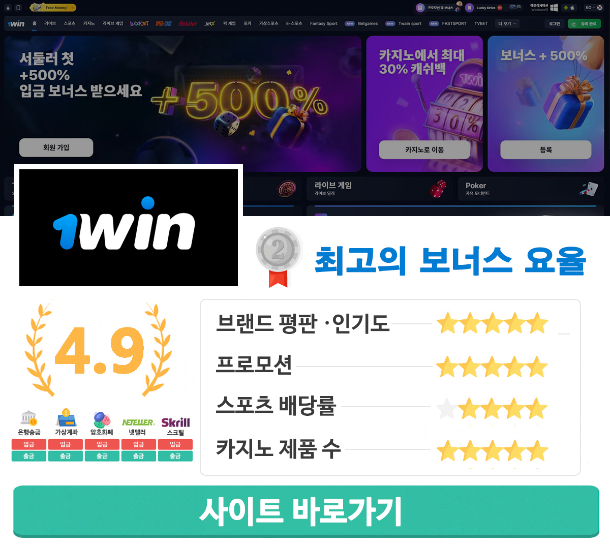 메이저 토토사이트 원윈(1WIN)