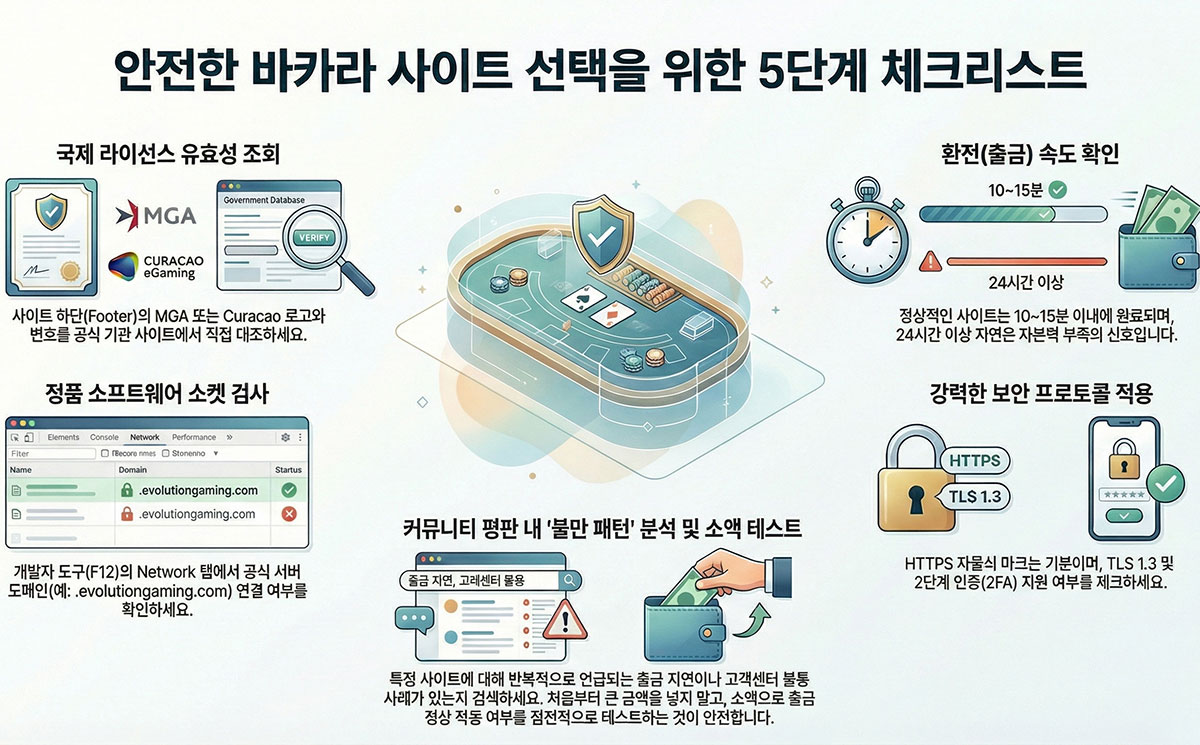 안전한 바카라 사이트를 선택하기 위한 체크리스트